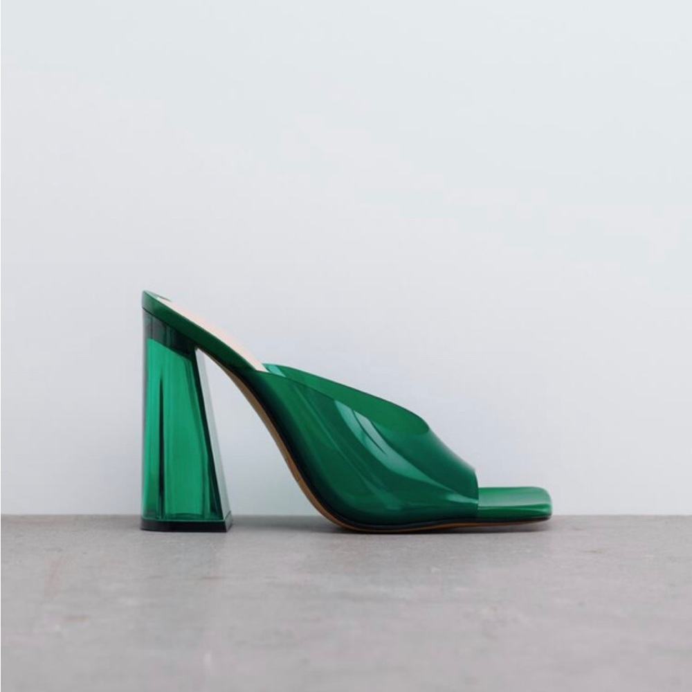 ZARA VINYL SANDALS WITH METHACRYLATE HEEL